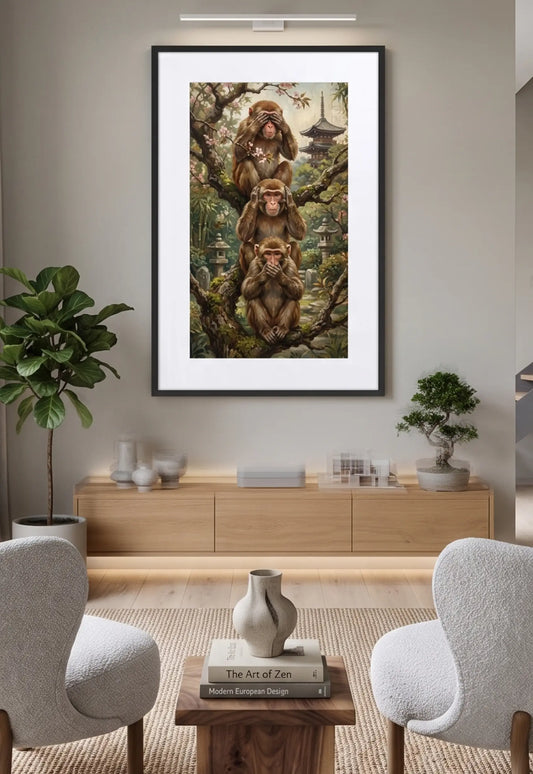 Tableau 3 Singes Japon