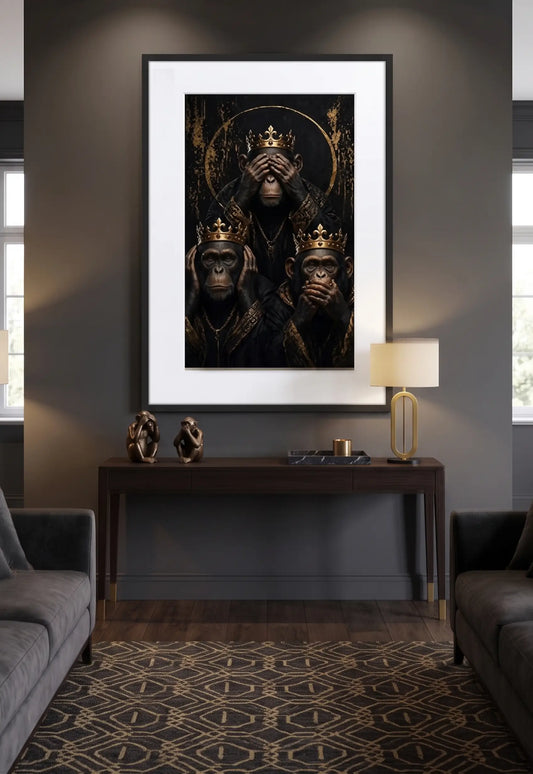 Tableau 3 Singes Royal