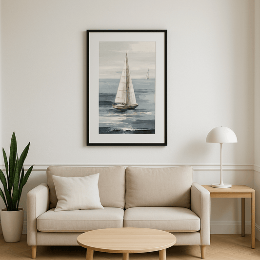 Tableau Abstrait Bateau