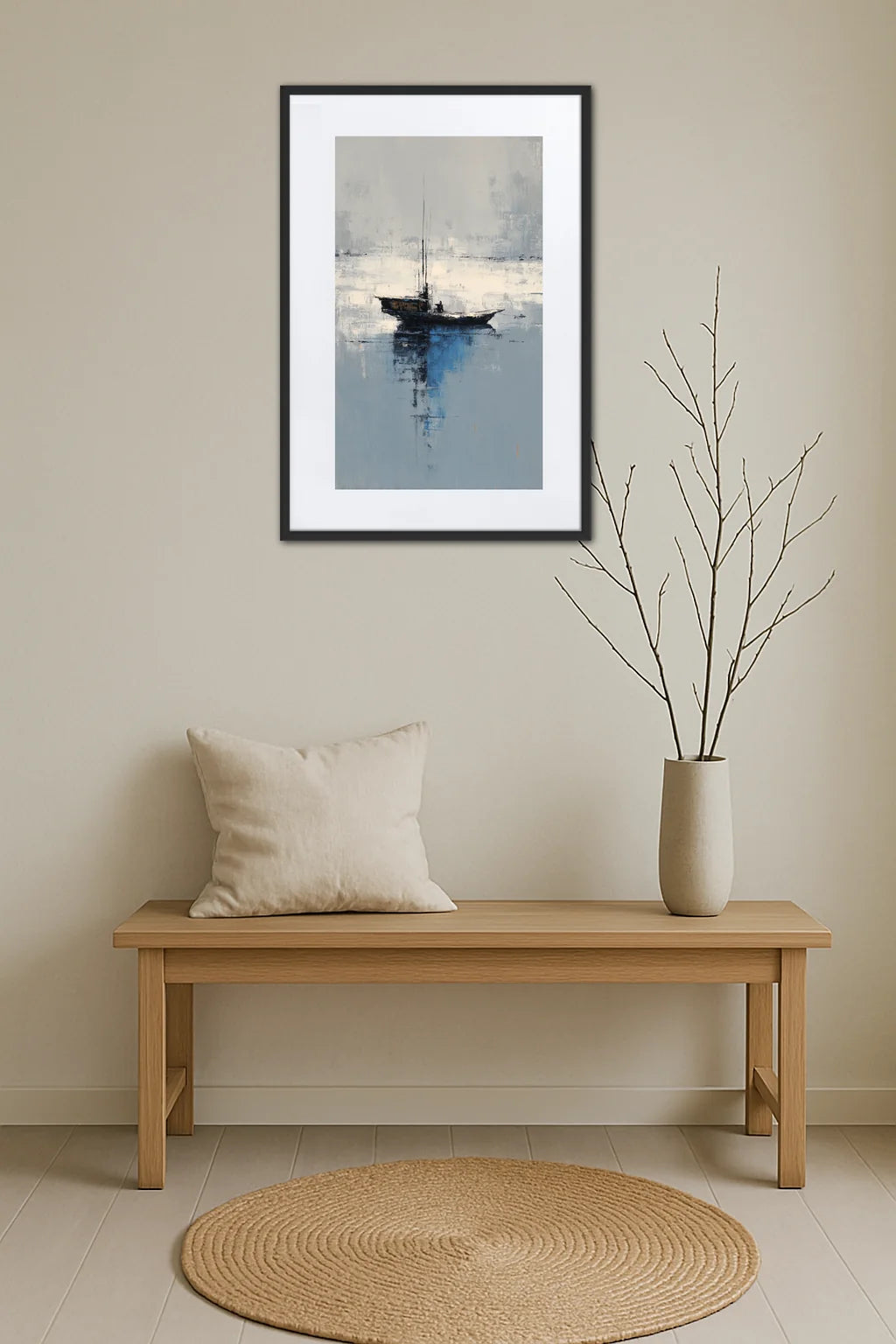 Tableau Abstrait Bateau