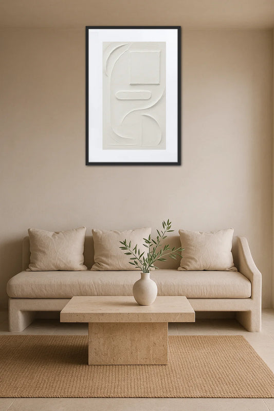 Tableau Abstrait Blanc
