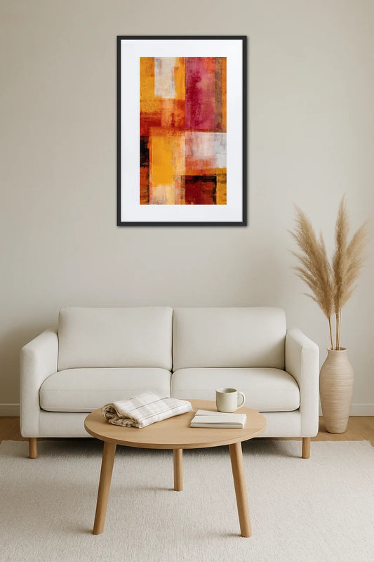 Tableau Abstrait Couleur Chaude