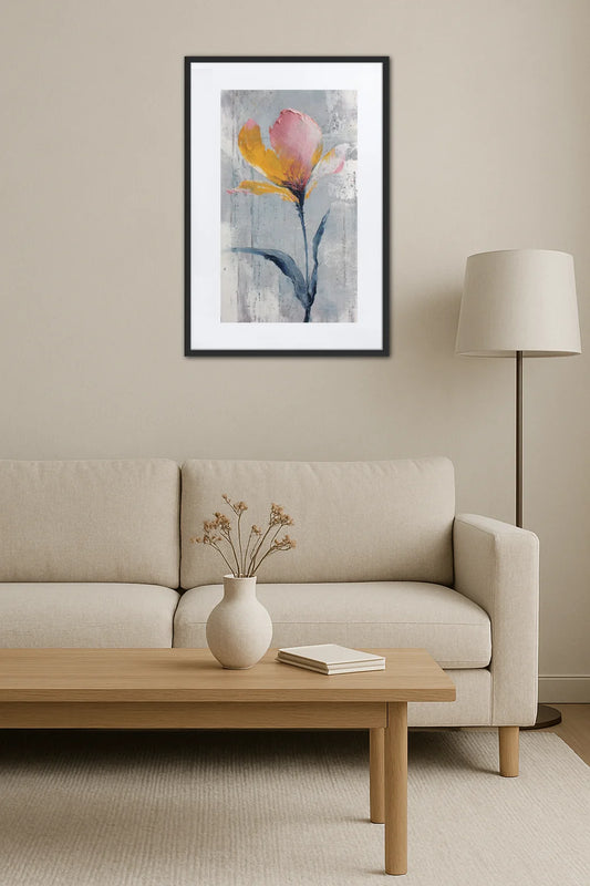 Tableau Abstrait Fleurs