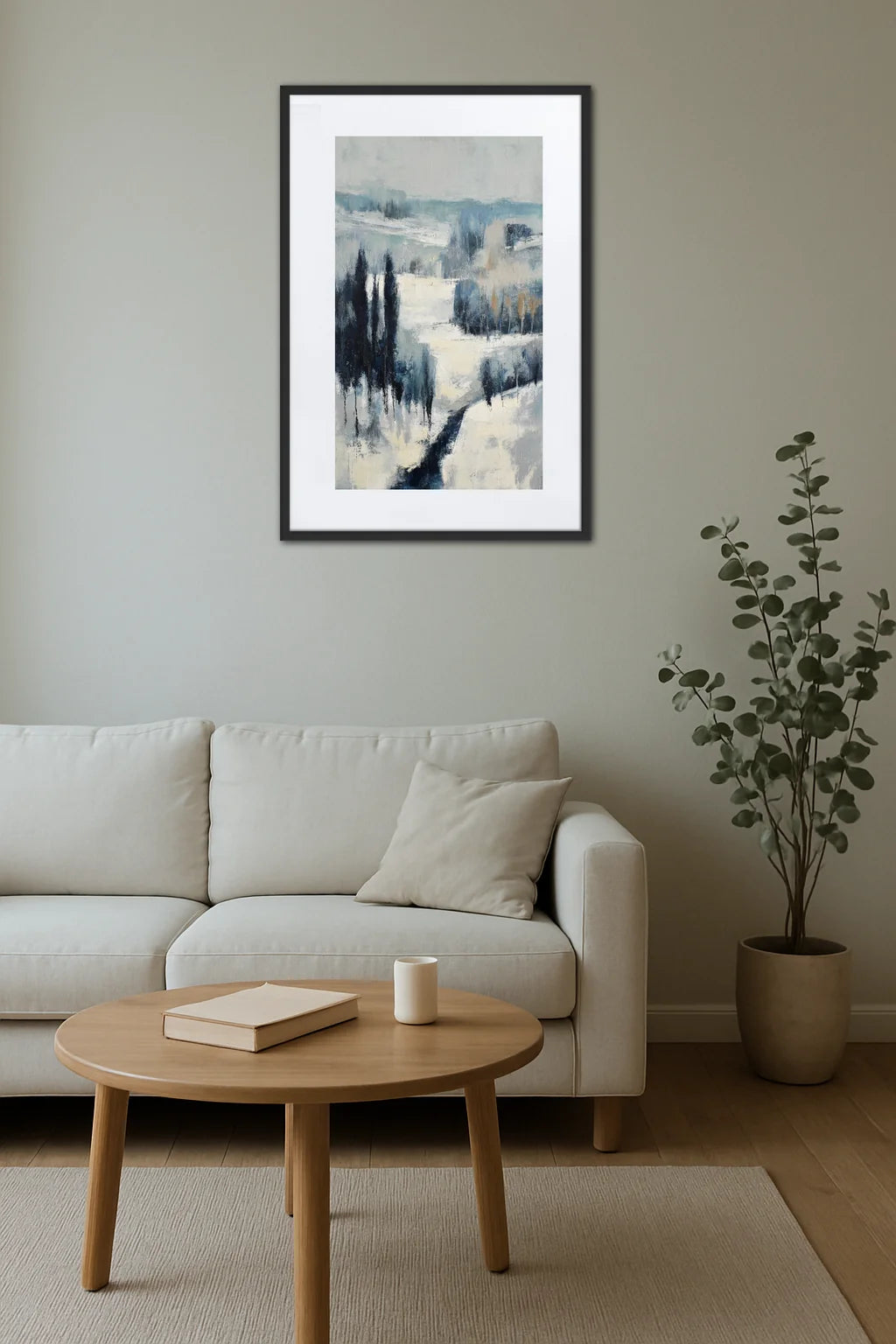 Tableau Abstrait Hiver