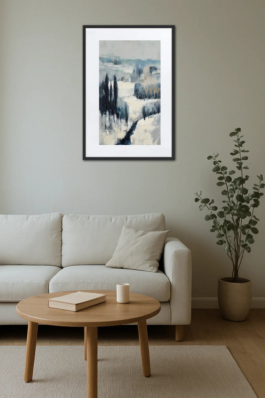 Tableau Abstrait Hiver