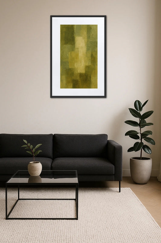 Tableau Abstrait Kaki