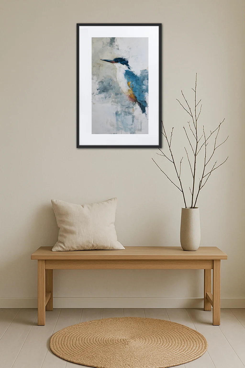 Tableau Abstrait Oiseau