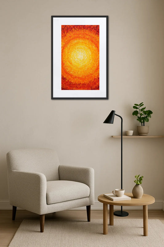 Tableau Abstrait Soleil