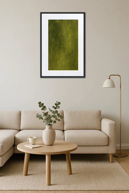 Tableau Abstrait Vert Olive