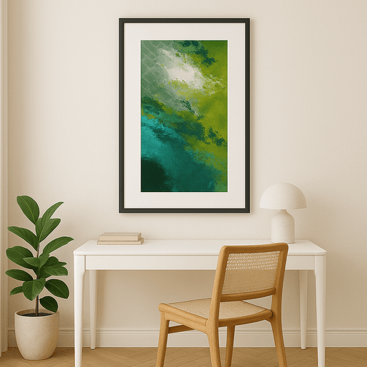 Tableau Abstrait Vert
