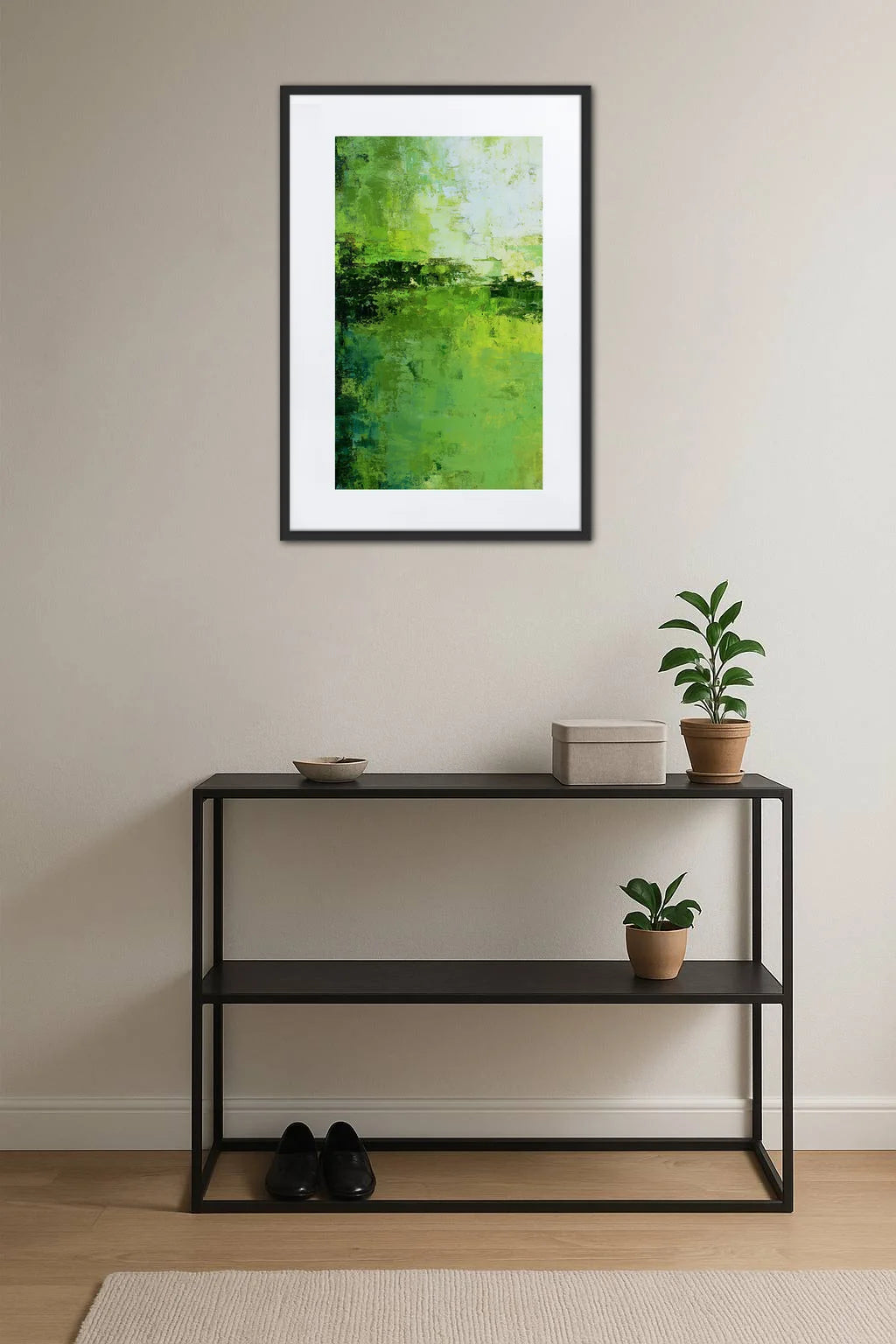 Tableau Abstrait Vert