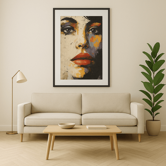Tableau Abstrait Visage