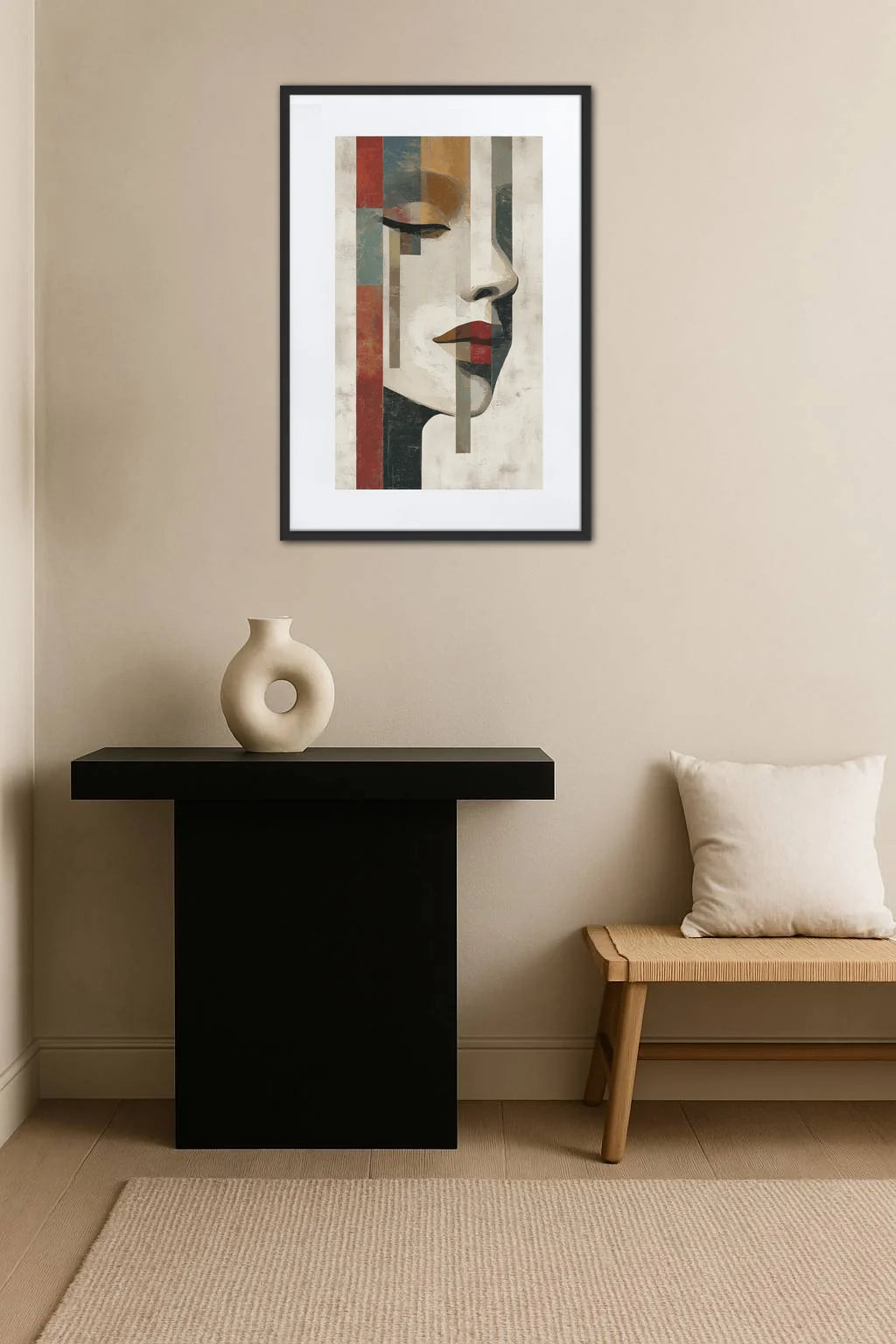 Tableau Abstrait Visage