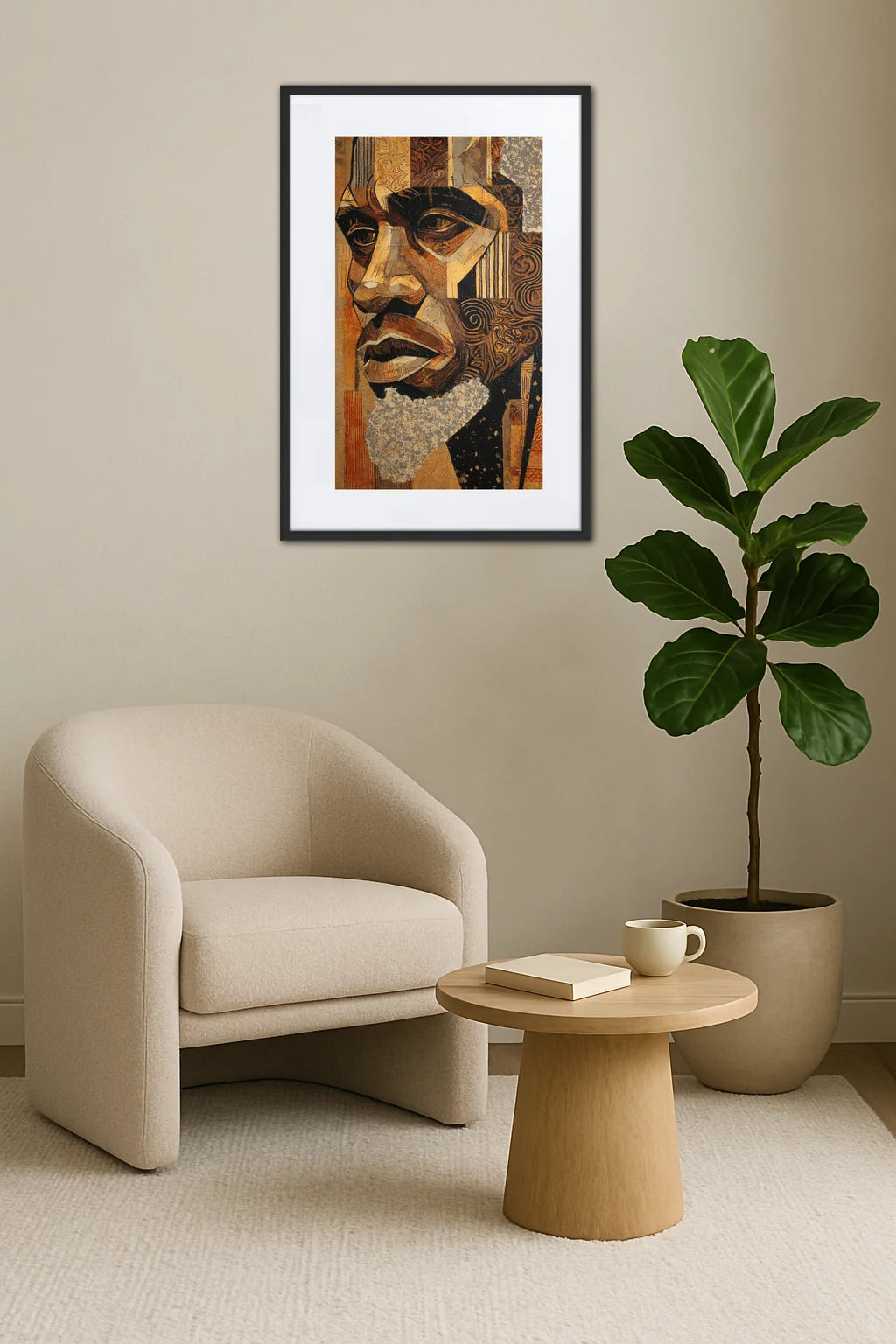 Tableau Africain Homme