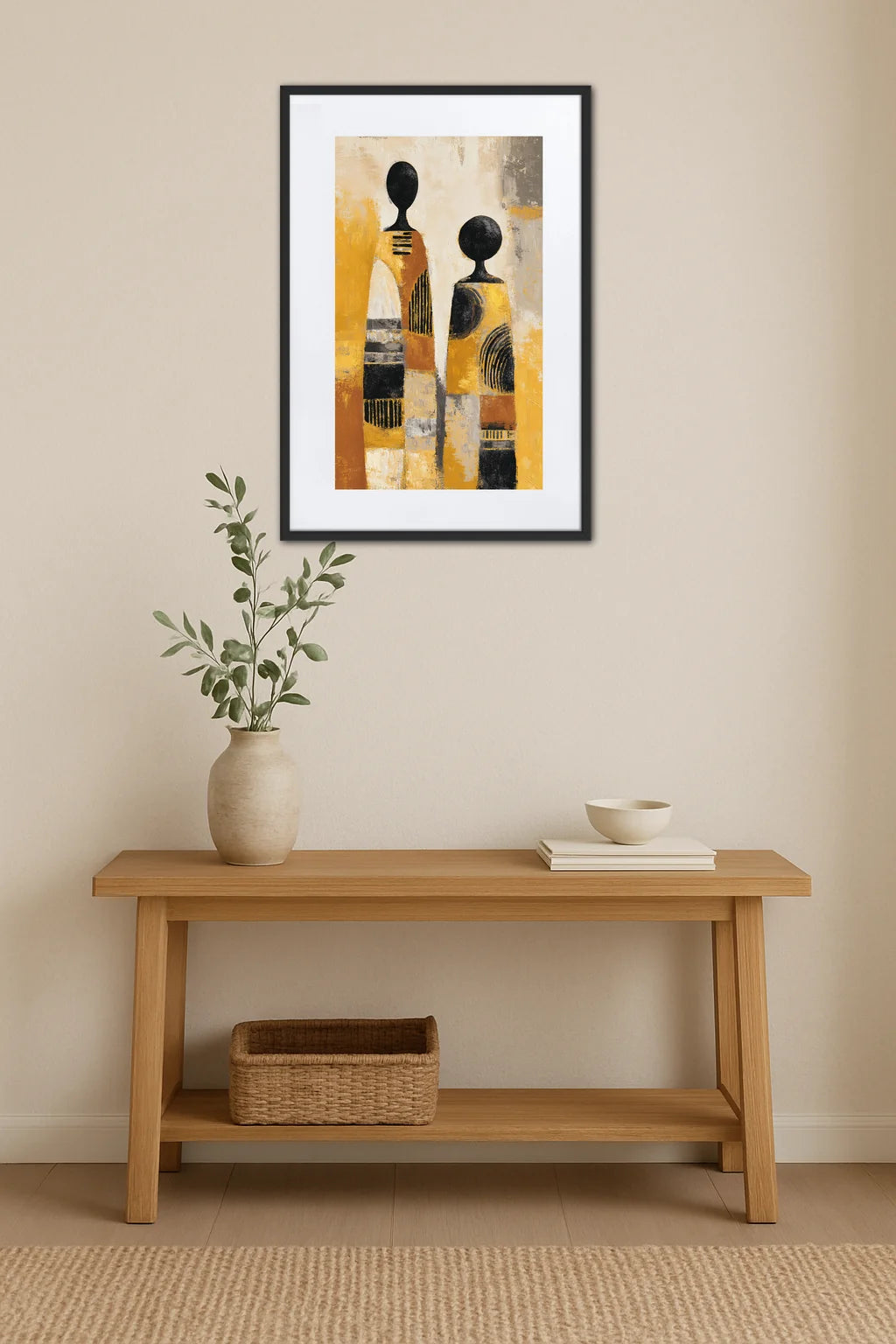 Tableau Africain Jaune