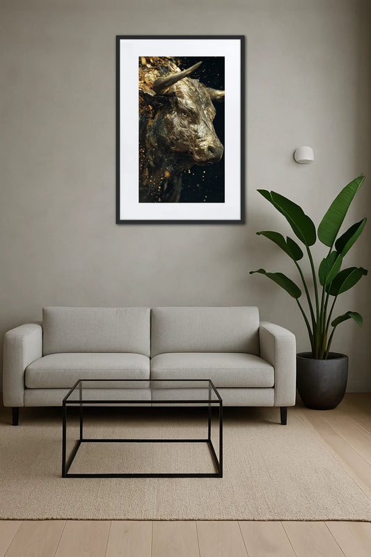 Tableau Animaux Doré  