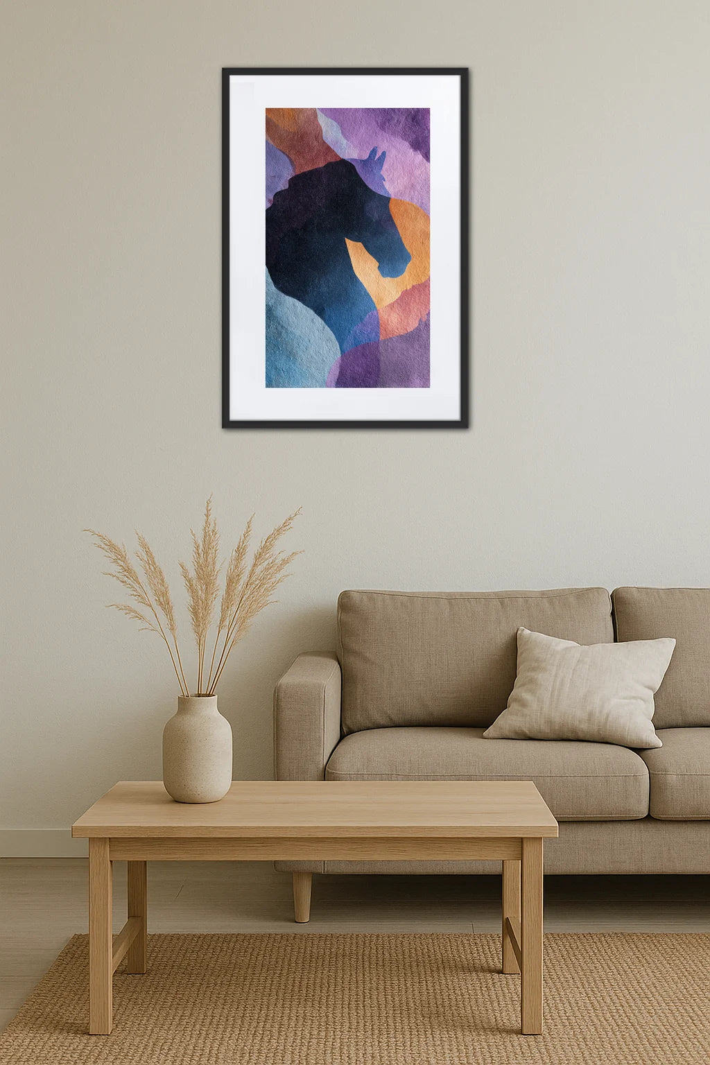 Tableau Aplat De Couleur Cheval