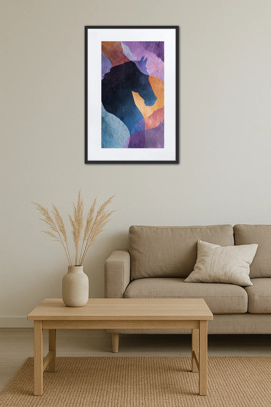 Tableau Aplat De Couleur Cheval