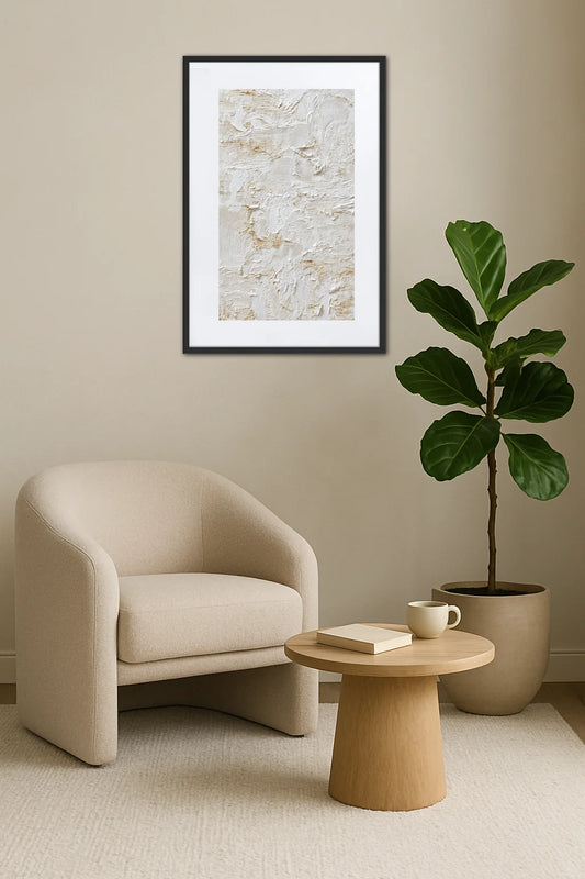 Tableau Beige Et Blanc