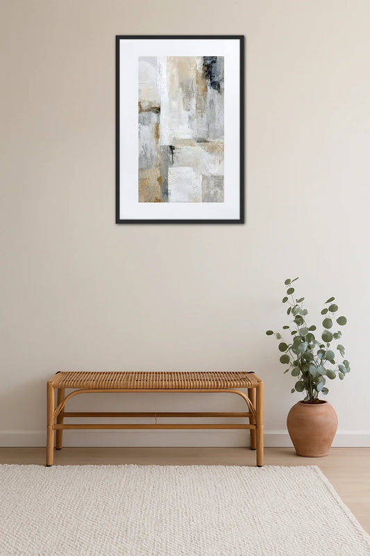 Tableau Beige Et Gris