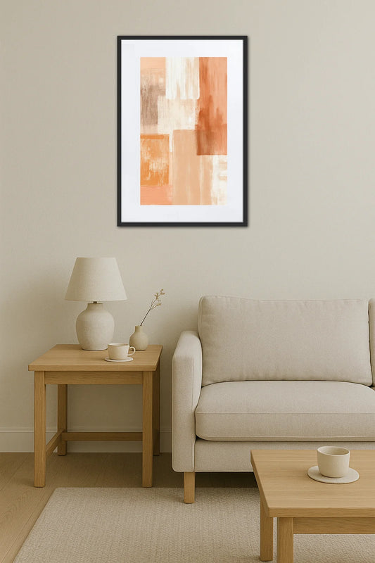 Tableau Beige Et Orange