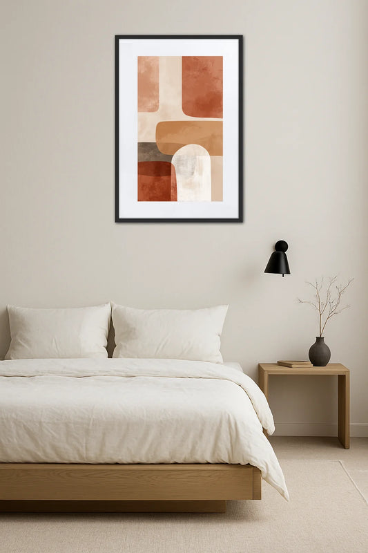 Tableau Beige Et Terracotta
