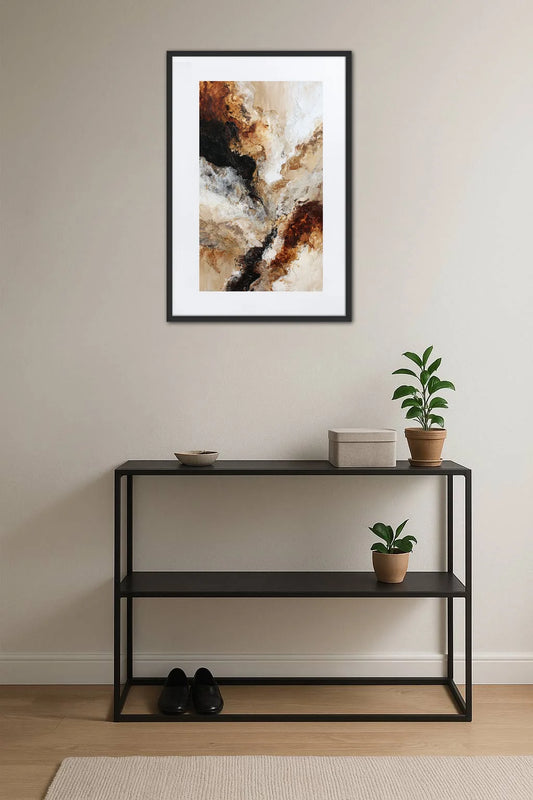 Tableau Beige Marron Noir