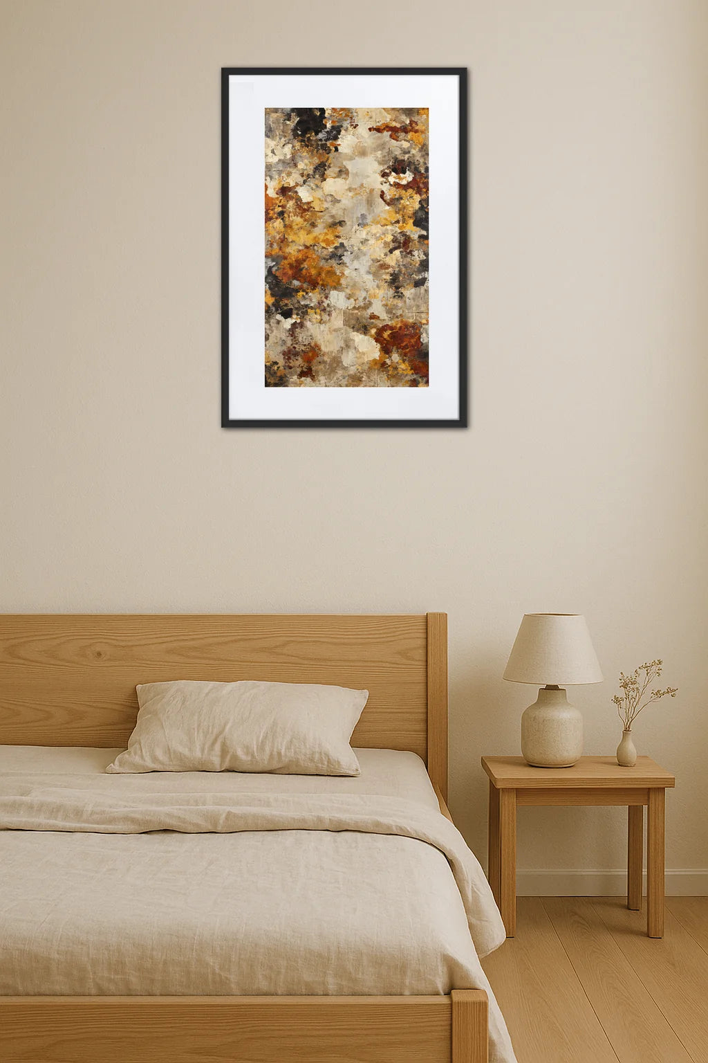 Tableau Beige Marron Orange