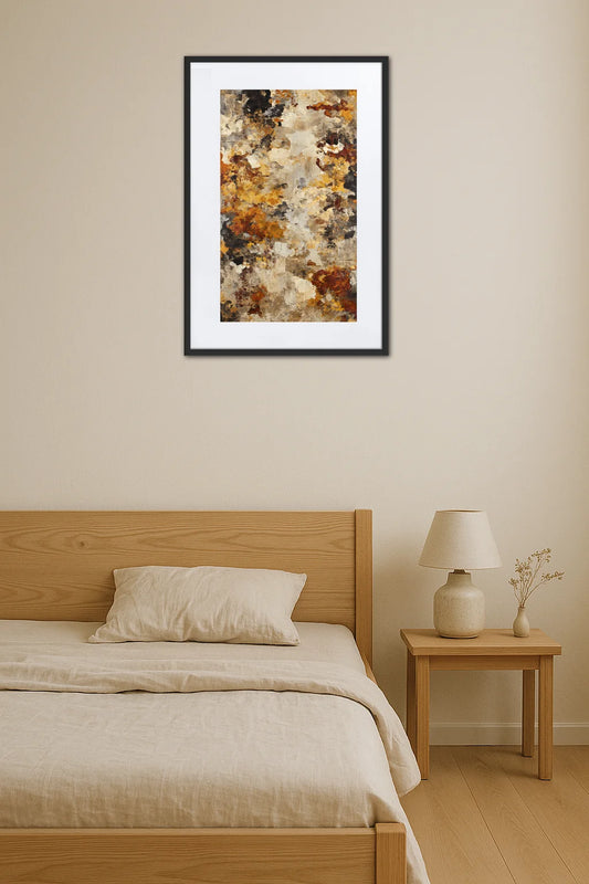 Tableau Beige Marron Orange