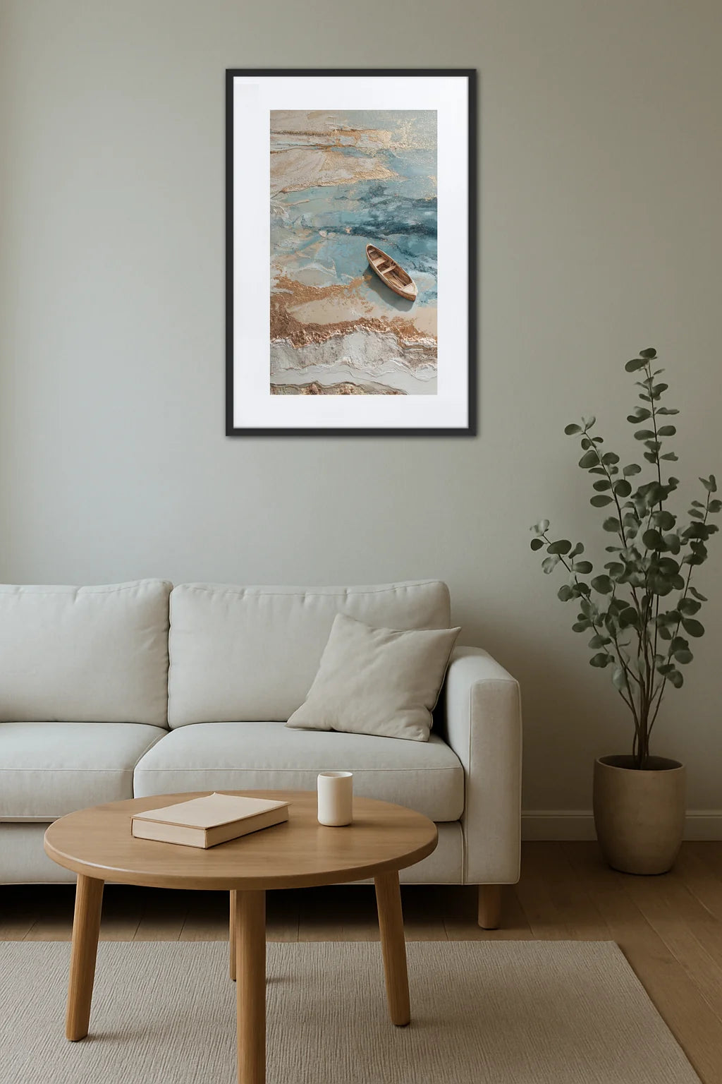 Tableau Beige Mer