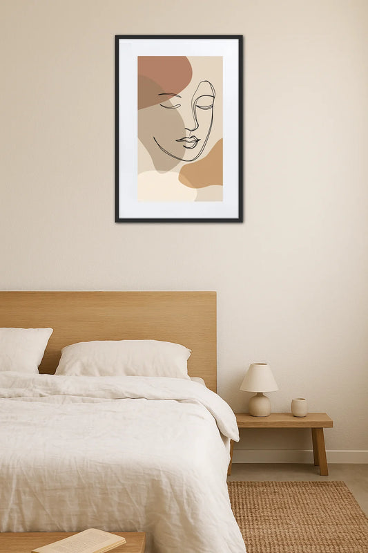 Tableau Beige Visage