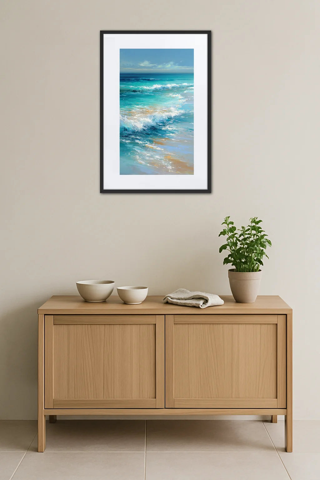 Tableau Bord De Mer Abstrait