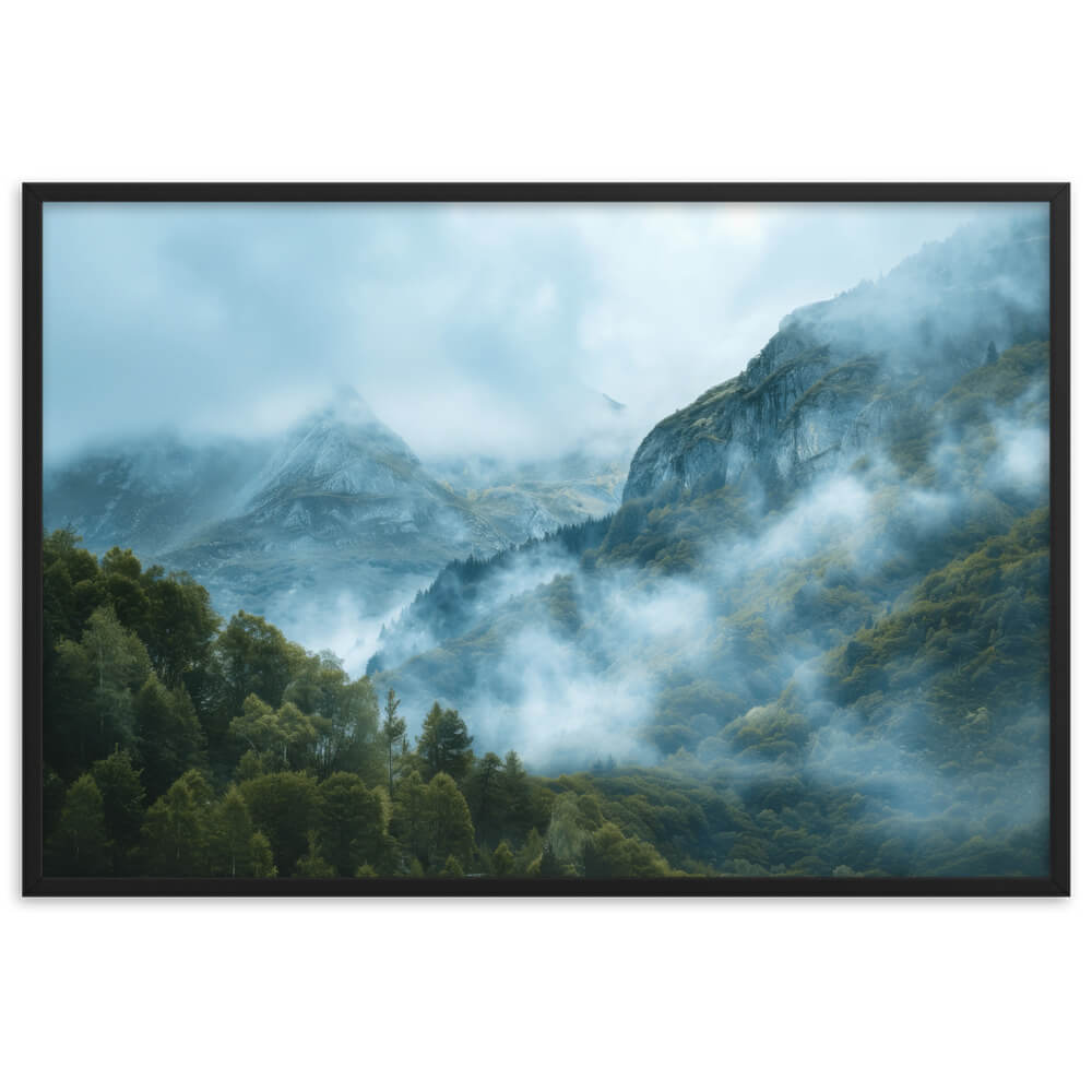 Tableau brume montagne