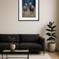 Tableau cerf et biche dans un salon moderne