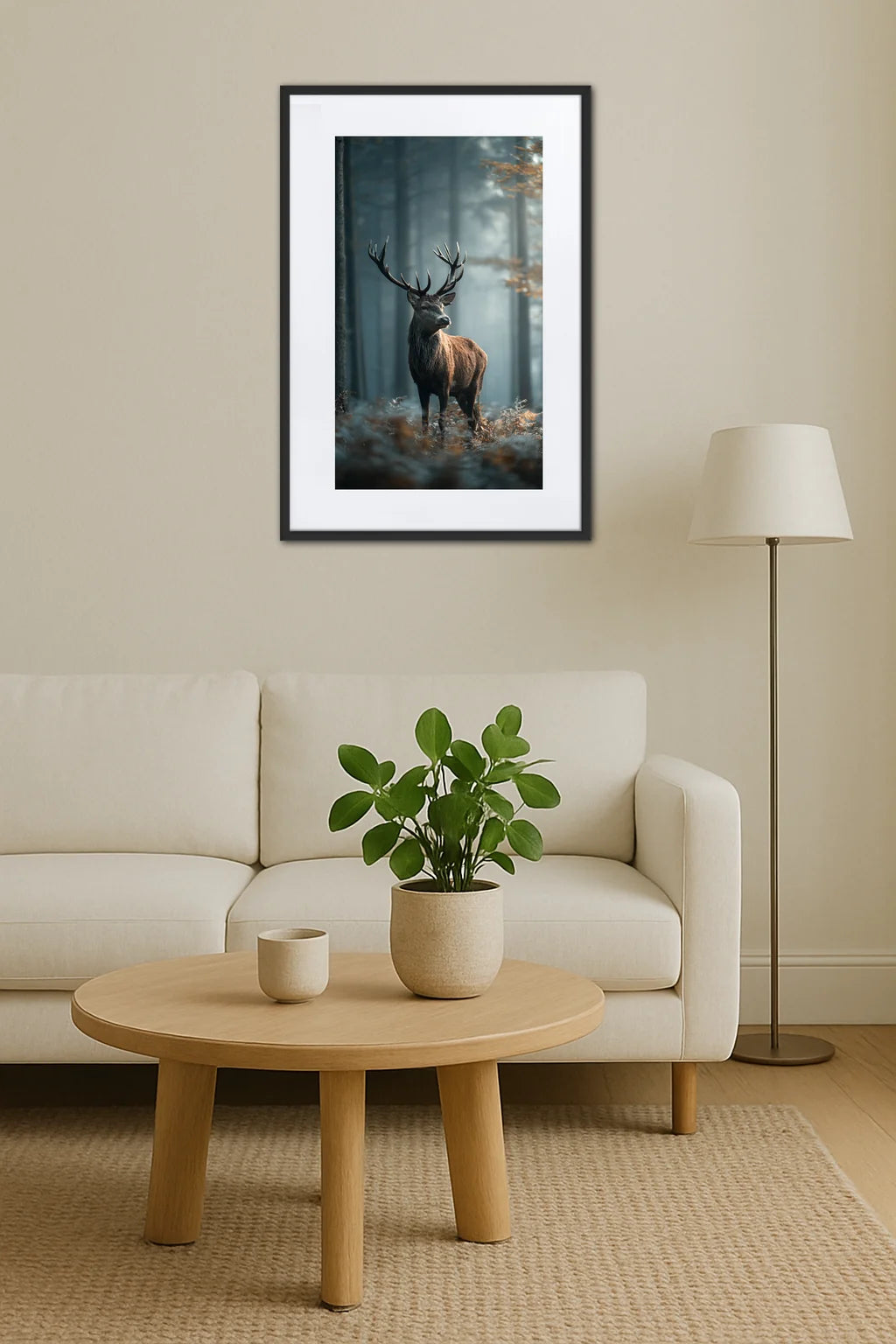 Tableau Cerf Forêt