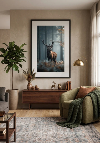 Tableau Cerf Forêt
