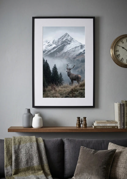 Tableau Cerf Montagne