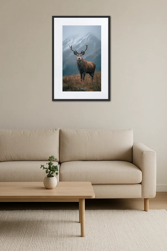 Tableau Cerf Montagne