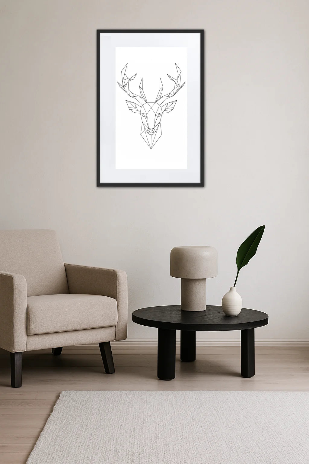 Tableau Cerf Origami