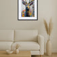 tableau cerf pop art graffiti coloré avec style street art moderne