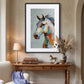 Tableau Cheval Abstrait Géométrique