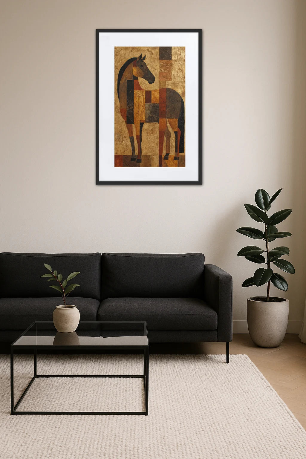Tableau Cheval Abstrait
