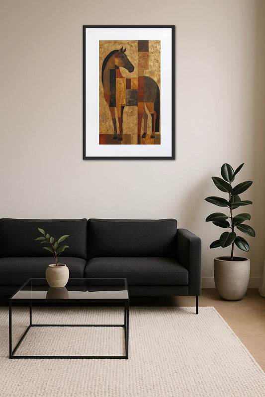 Tableau Cheval Abstrait