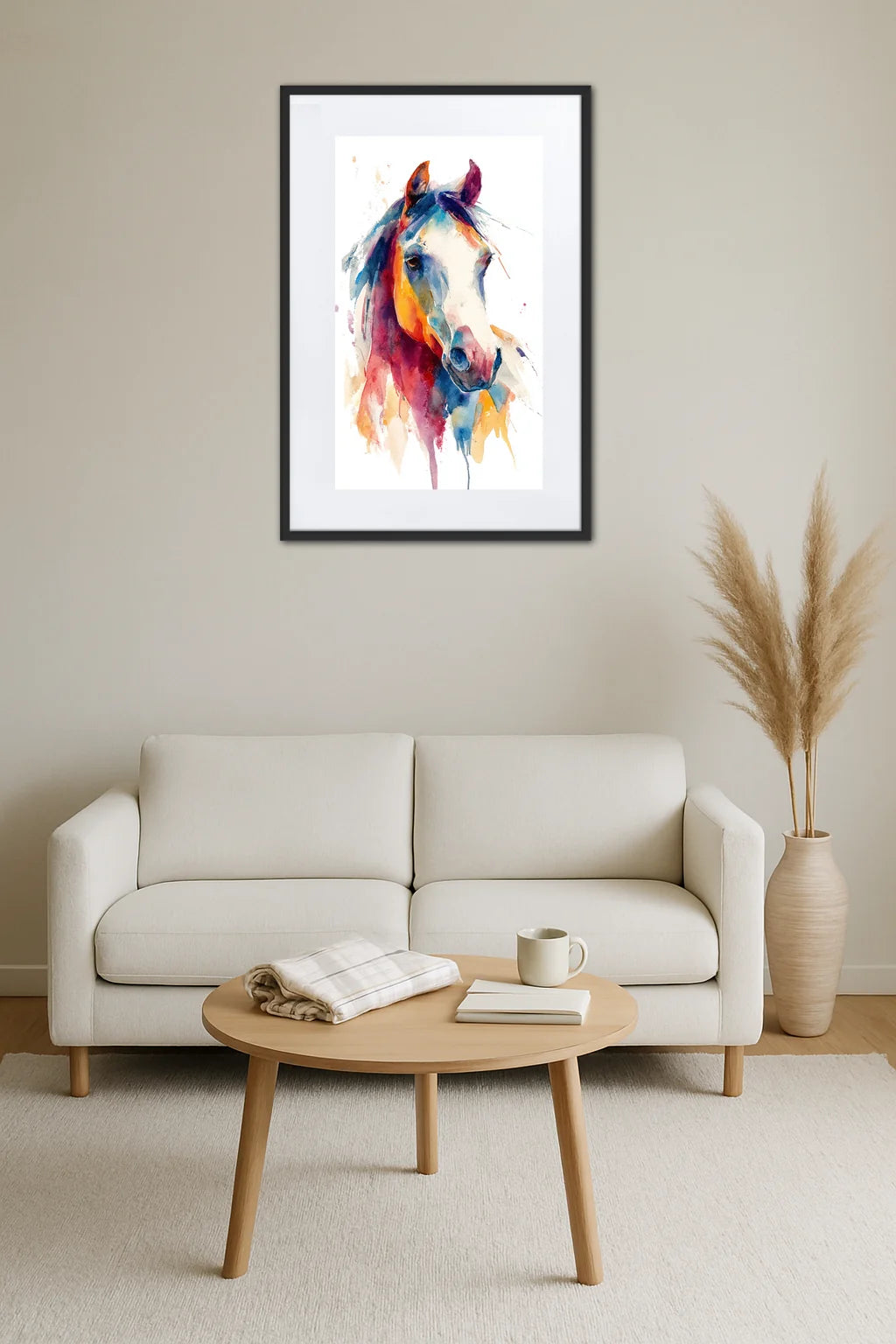 Tableau Cheval Aquarelle