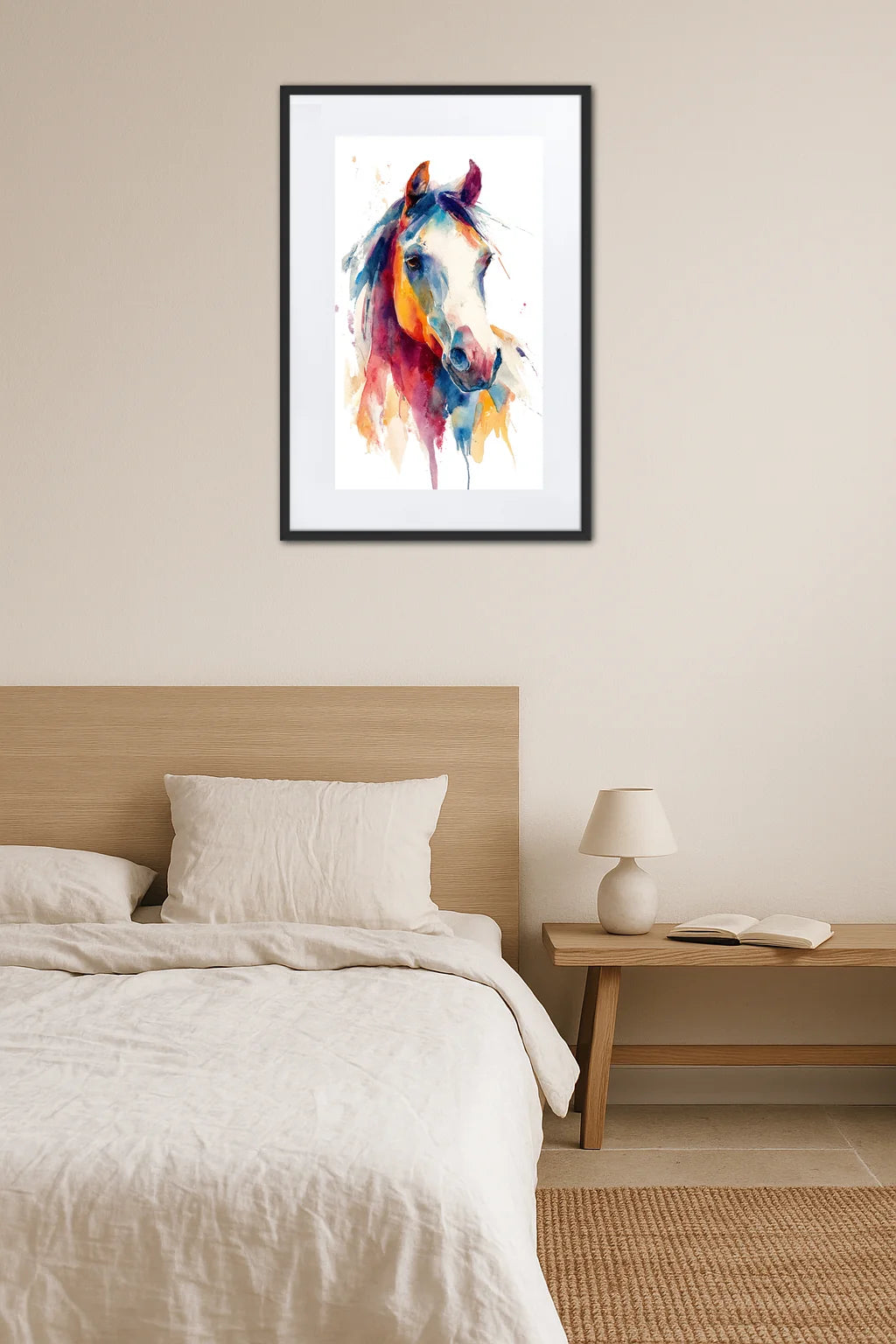 Tableau Cheval Aquarelle