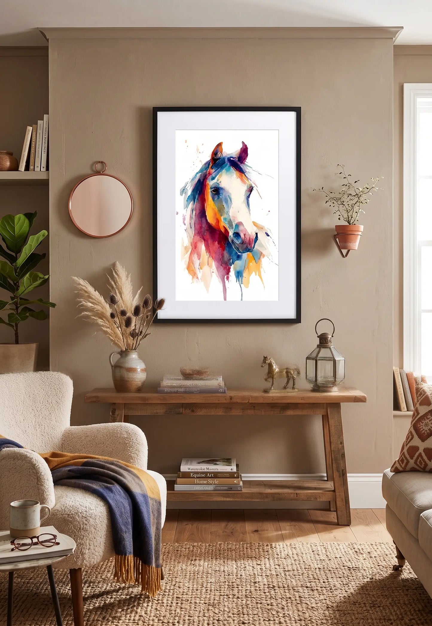 Tableau Cheval Aquarelle