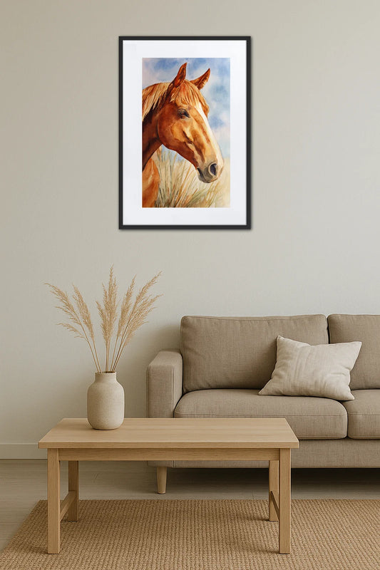 Tableau Cheval Aquarelle