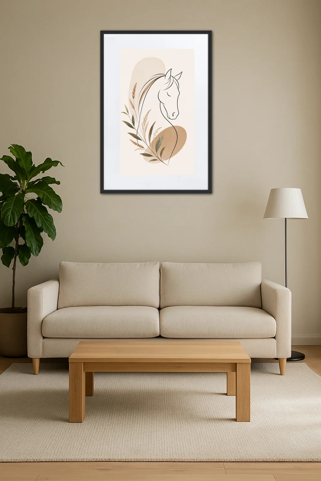 Tableau Cheval Minimaliste