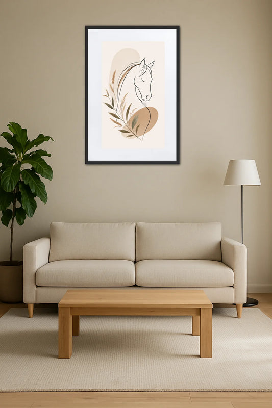 Tableau Cheval Minimaliste