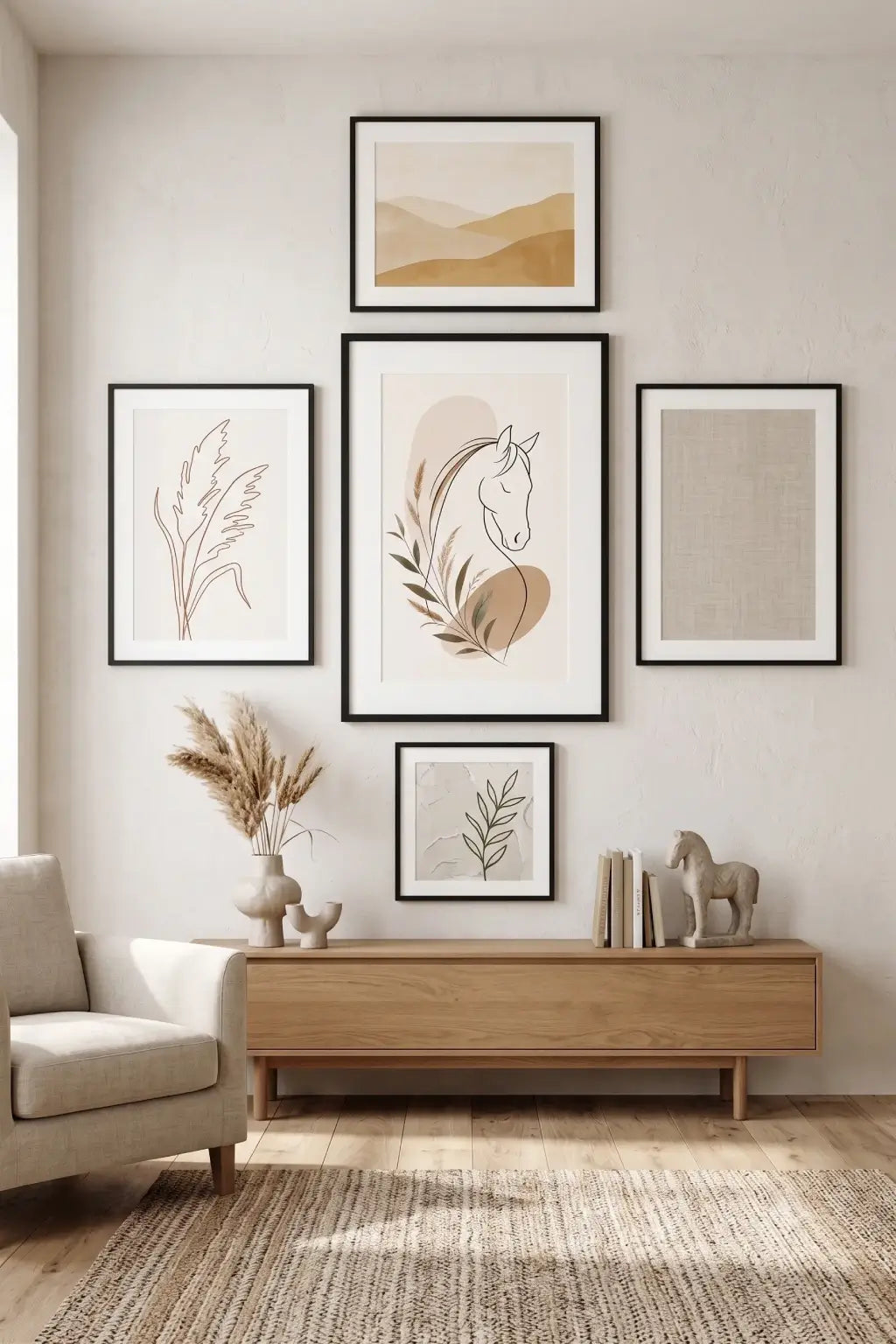 Tableau Cheval Minimaliste